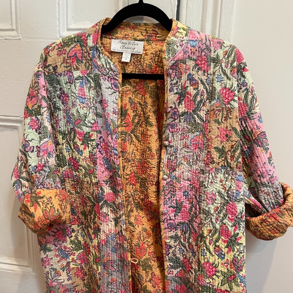 Quilted Floral Reversable Jacket
